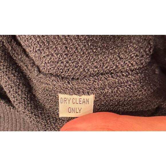 Vintage ST. JOHN Santana Knit Evening Top Women’s Black Satin Bow Retro Bling - Picture 11 of 11